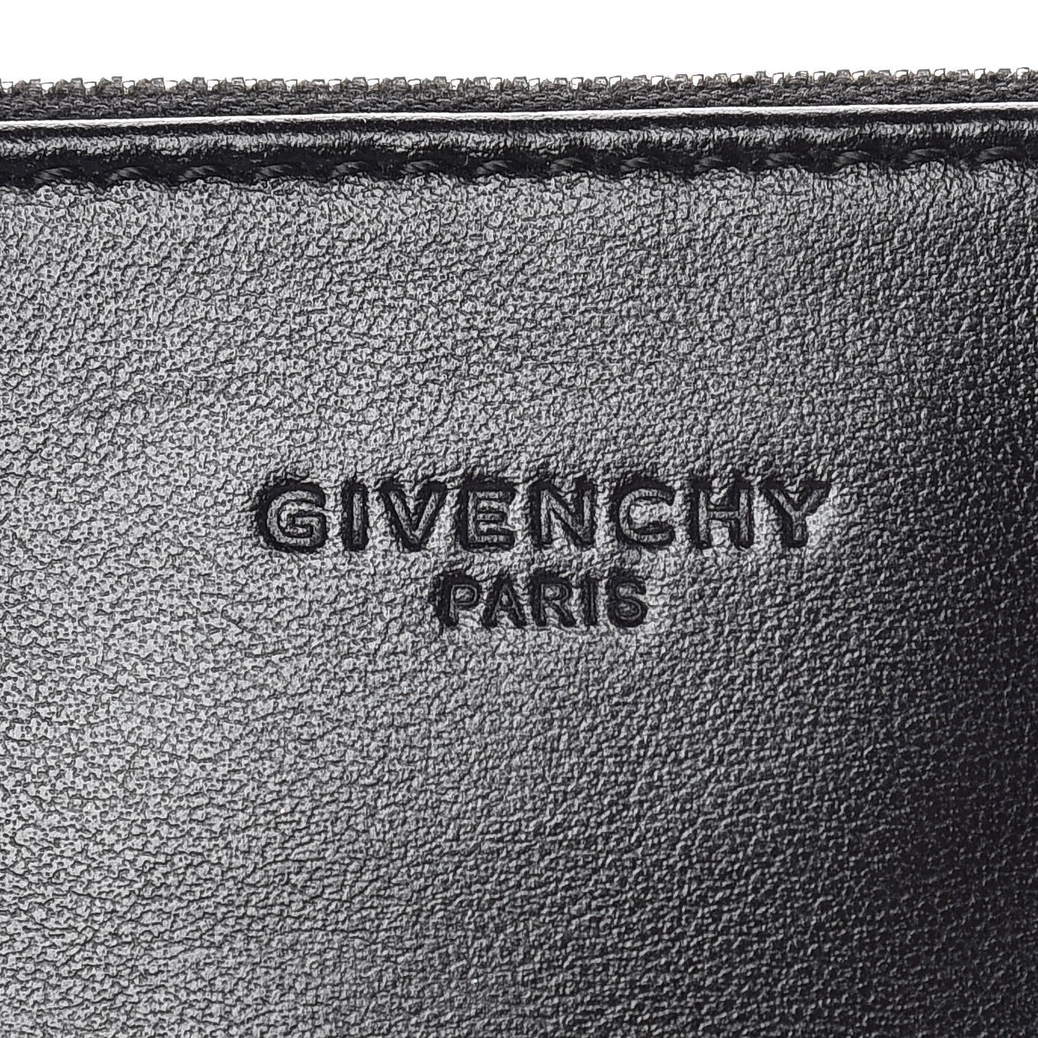 Givenchy Calfskin Bambi Print Medium Cosmetic Pouch Black 7 of 9