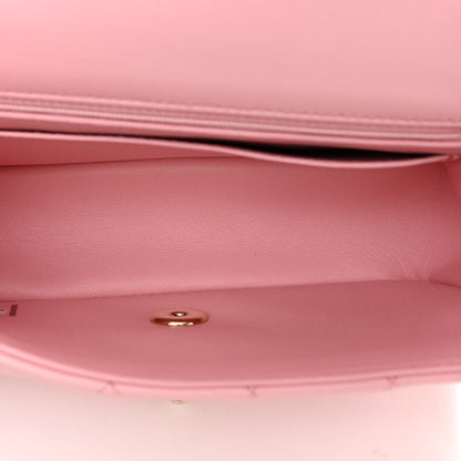Chanel Lambskin Quilted Mini Rectangular Flap Pink 5 of 10