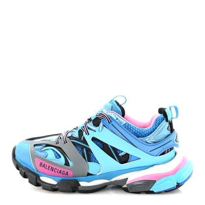 Balenciaga Mesh Nylon Womens Track Sneakers 39 Blue Black 1 of 10