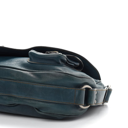 Christian Dior Calfskin Medium Gaucho Double Saddle Bag Dark Blue 8 of 8