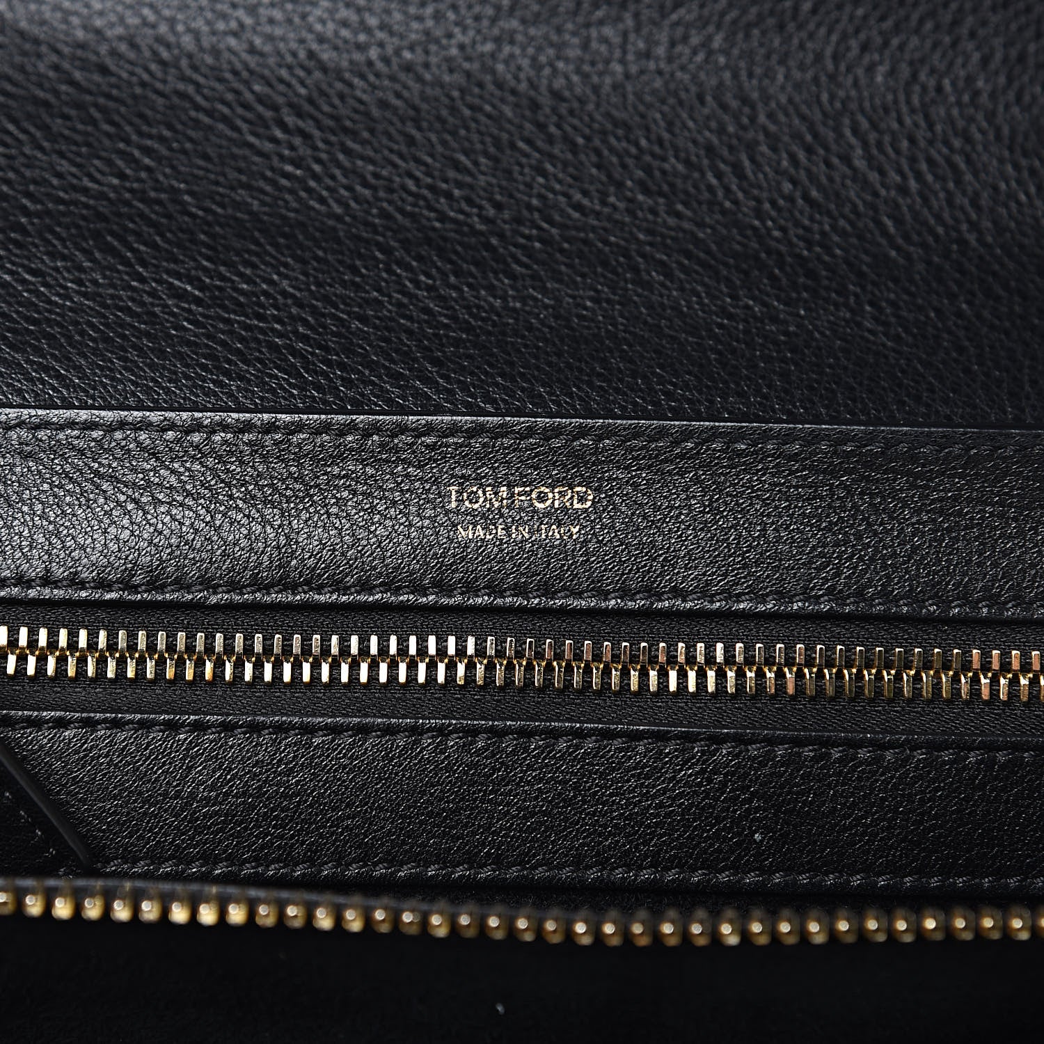 Tom Ford Calfskin Medium Leonica Padlock Satchel Bag Black 7 of 13