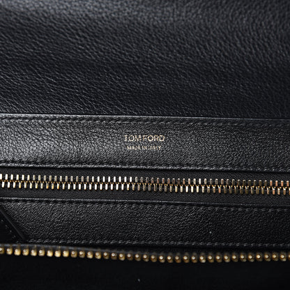 Tom Ford Calfskin Medium Leonica Padlock Satchel Bag Black 7 of 13