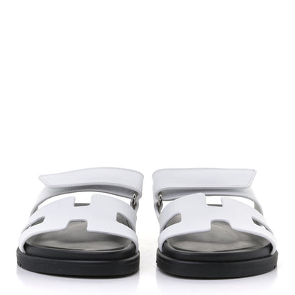 Hermes Calfskin Womens Chypre Sandals 36 White 2 of 4