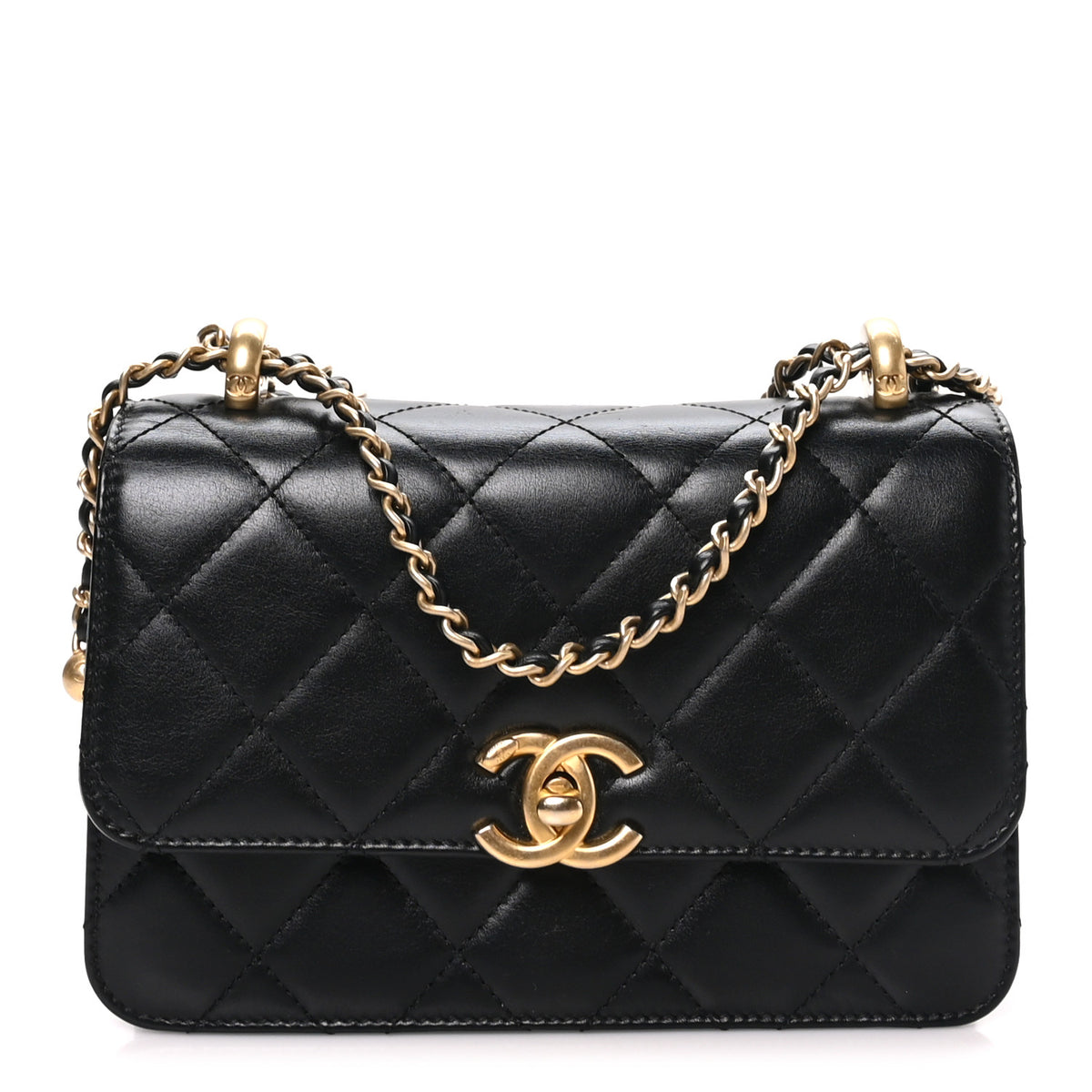 Chanel Calfskin Quilted Mini Perfect Fit Flap Black Black Black 1 of 11