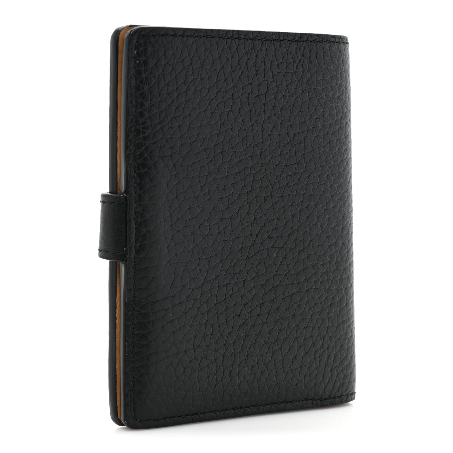 Taurillon Capucines Vertical Compact Wallet Black