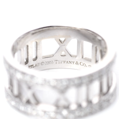 Tiffany 18K White Gold Diamond Wide Atlas Open Ring 52 6 4 of 4