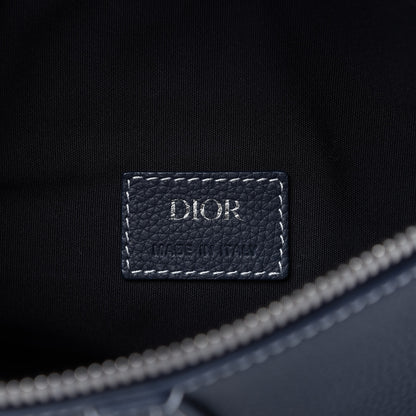Christian Dior Grained Calfskin Kim Jones Saddle Bag Navy Blue 8 of 11