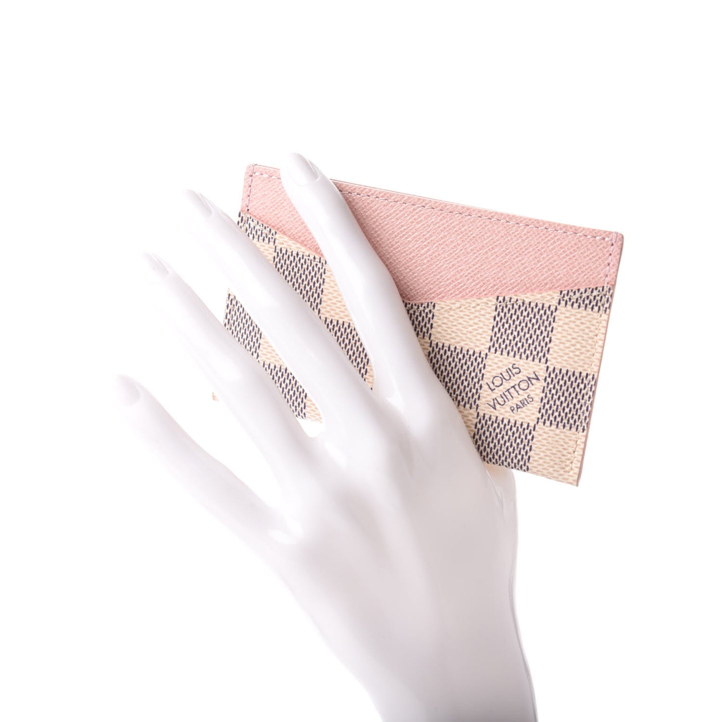 Damier Azur Daily Card Holder Rose Ballerine
