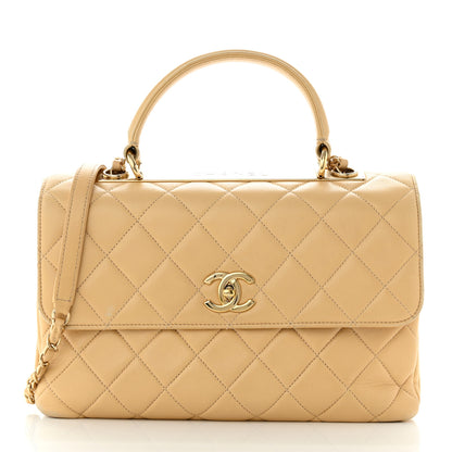 Chanel Lambskin Quilted Medium Trendy CC Flap Dual Handle Bag Beige 5 of 18