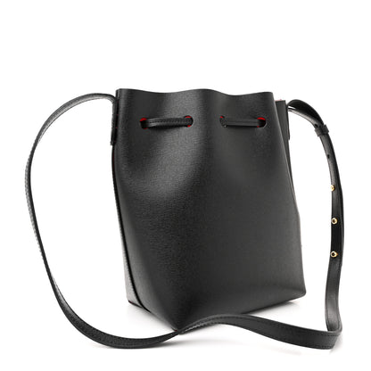 Mansur Gavriel Saffiano Mini Bucket Bag Black Flamma 3 of 12
