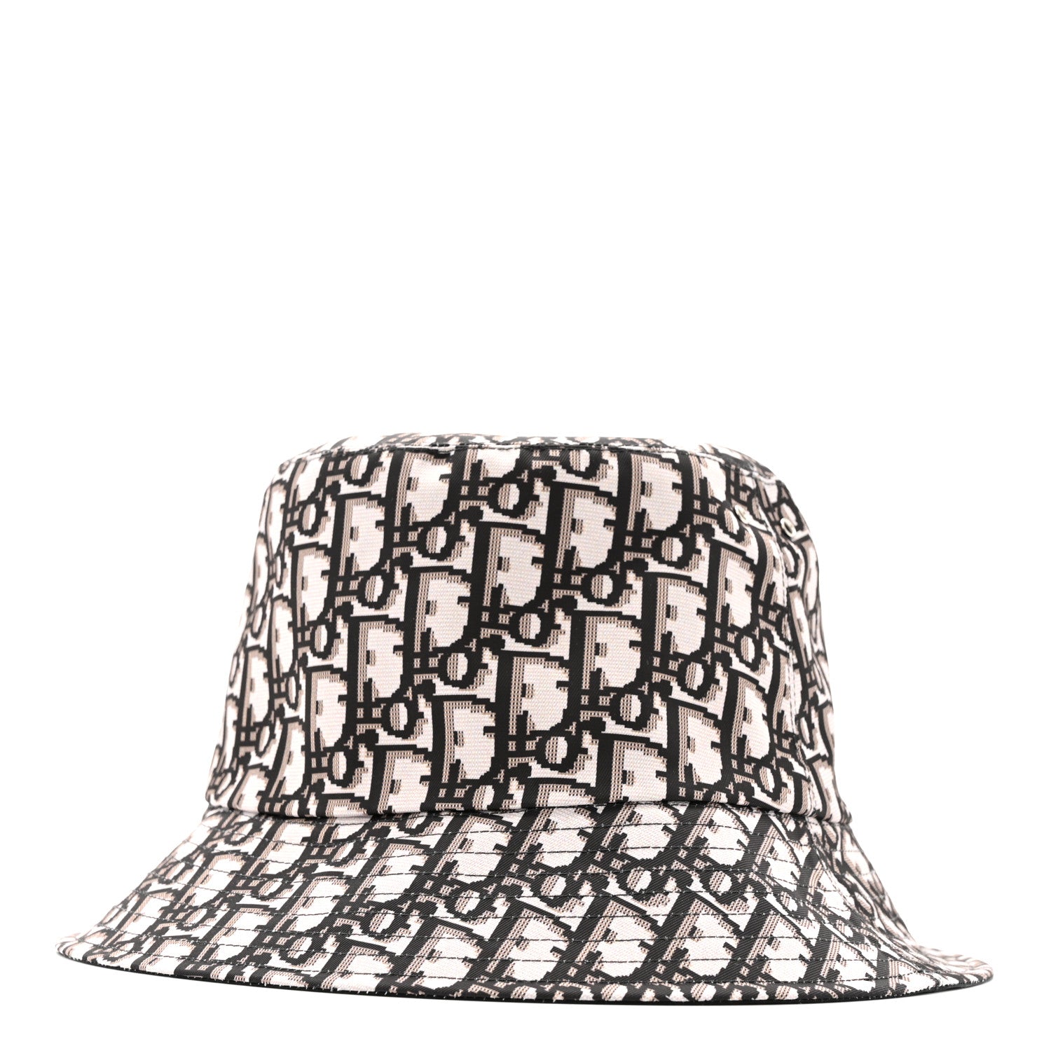 Christian Dior Oblique Reversible Teddy-D Brim Bucket Hat 59 Black 3 of 14