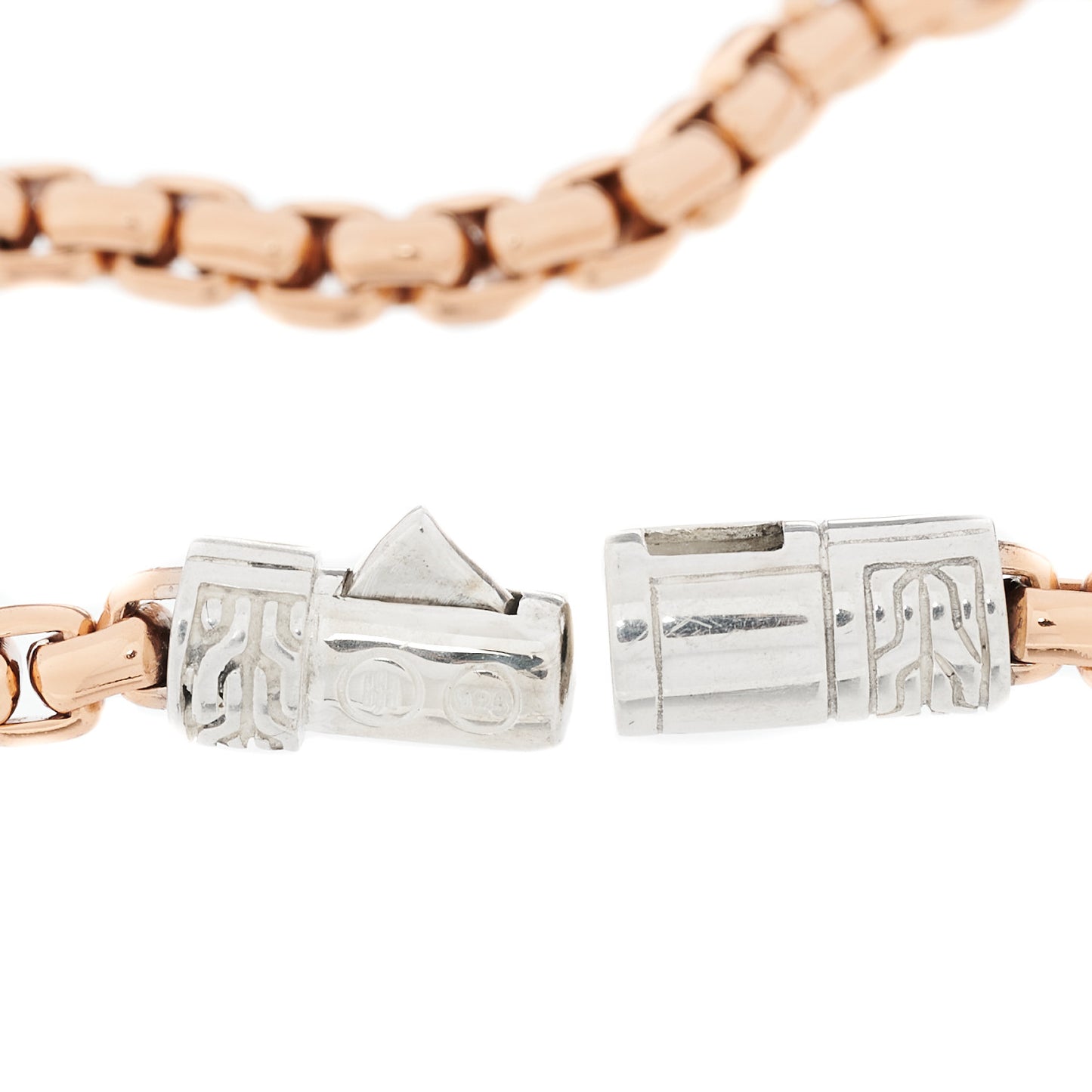 Sterling Silver Bronze 4mm Box Chain Bracelet