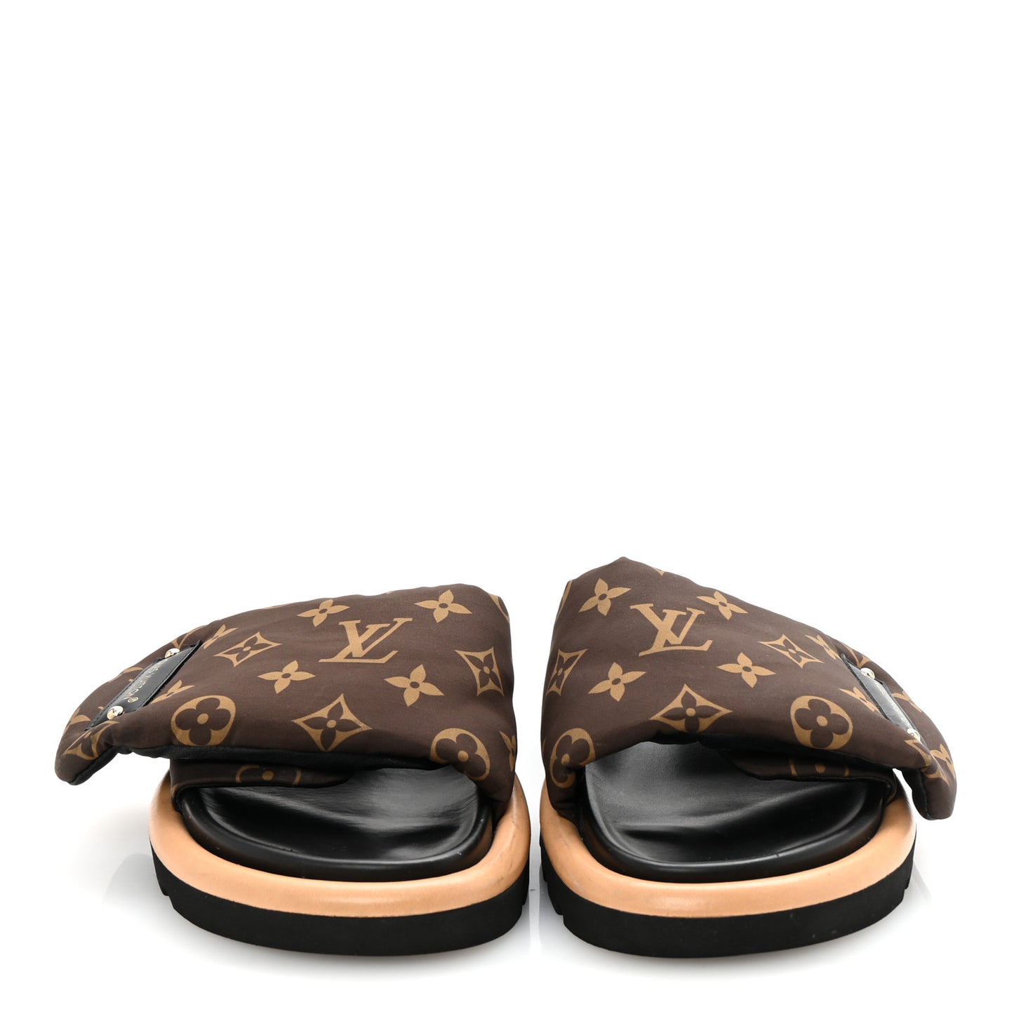 Nylon Monogram Pool Pillow Comfort Mule 36 Cacao Brown