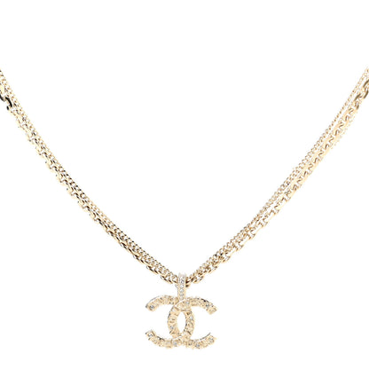 Chanel Crystal CC Multi Strand Chain Necklace Gold 1 of 6