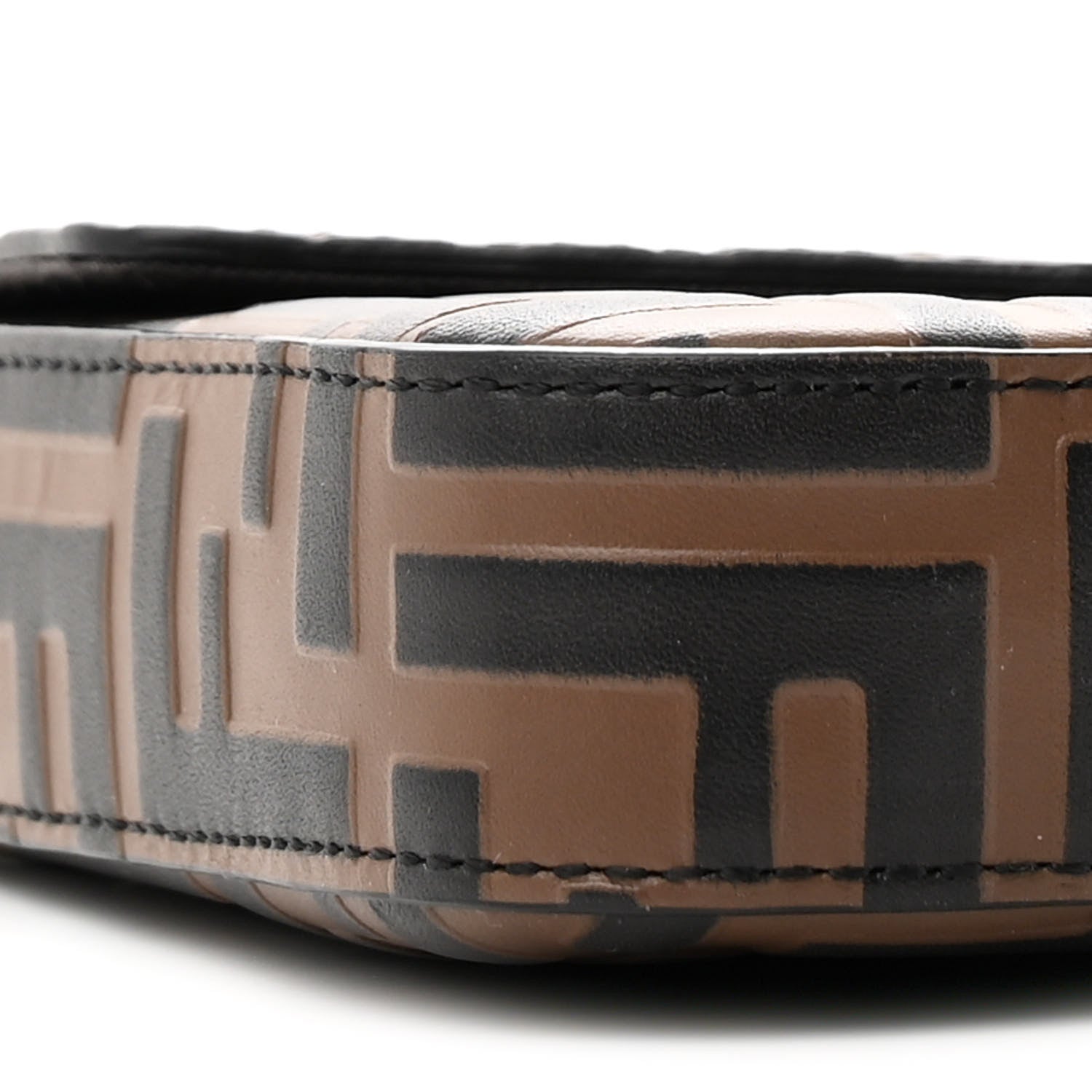 Fendi Vitello Soft F is Fendi Bi-Color FF 1974 Embossed Envelope Wallet On Chain with Pouches Maya Black 10 of 16