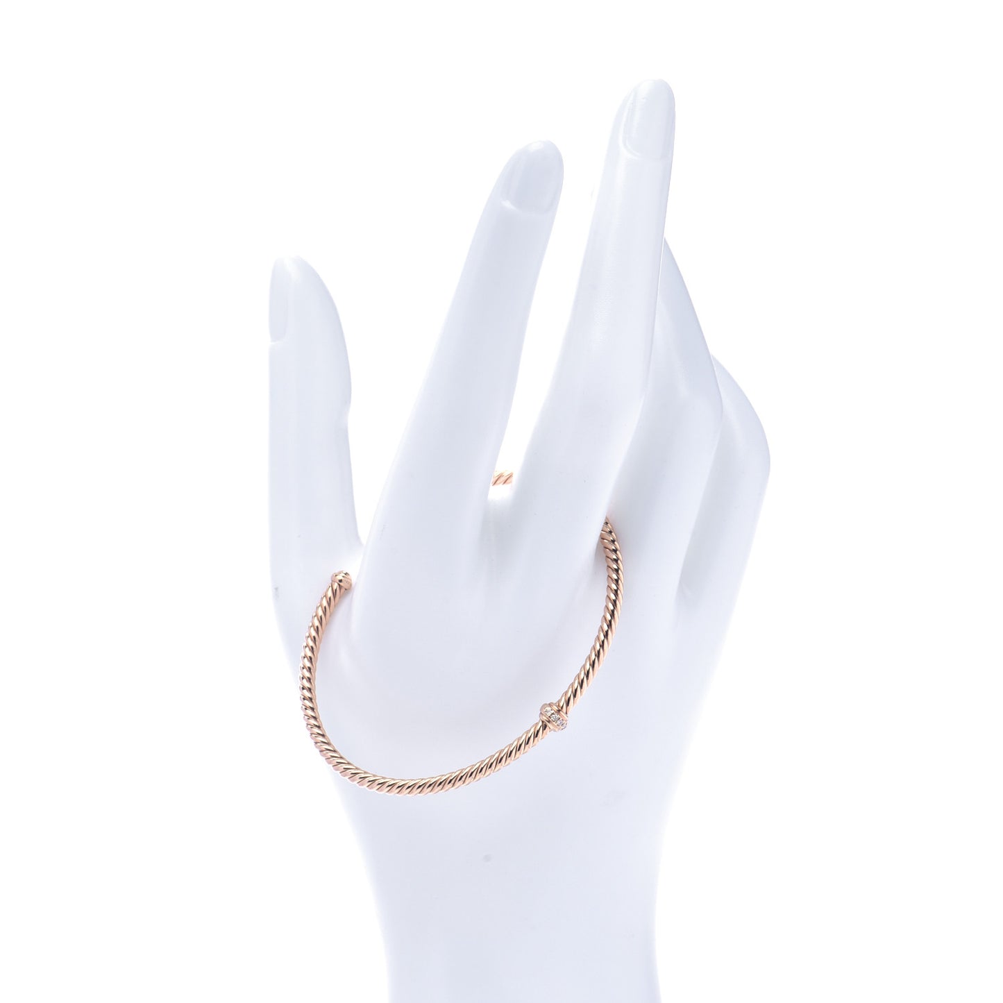 18K Rose Gold Diamond 3mm Renaissance Center Station Bracelet