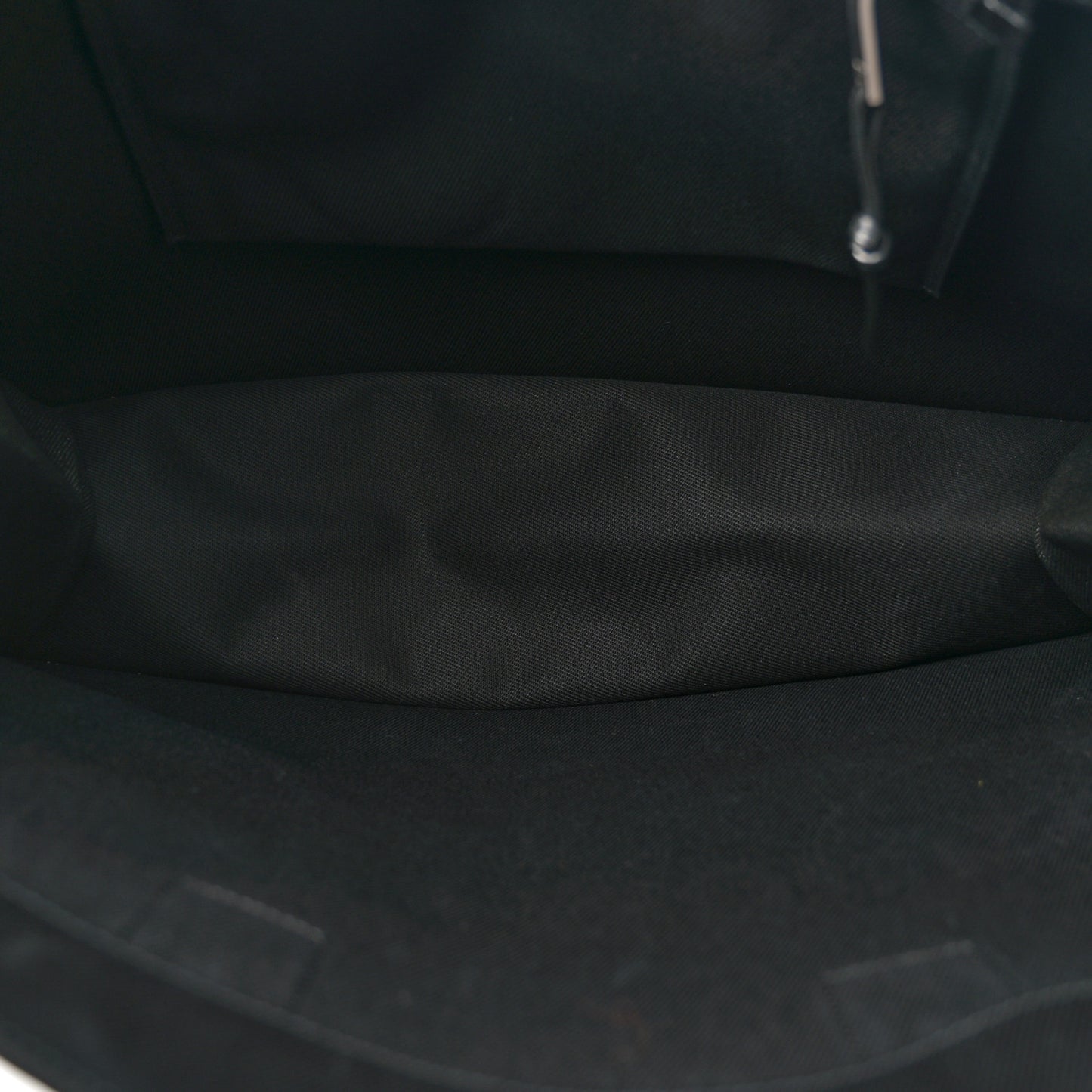 Linen Calfskin Rive Gauche Tote Black