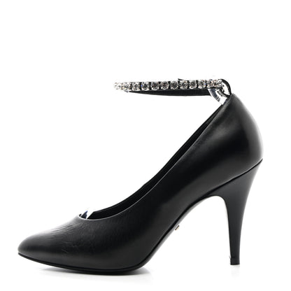 Gucci Malaga Kid Crystal Pumps 37 Black 1 of 9