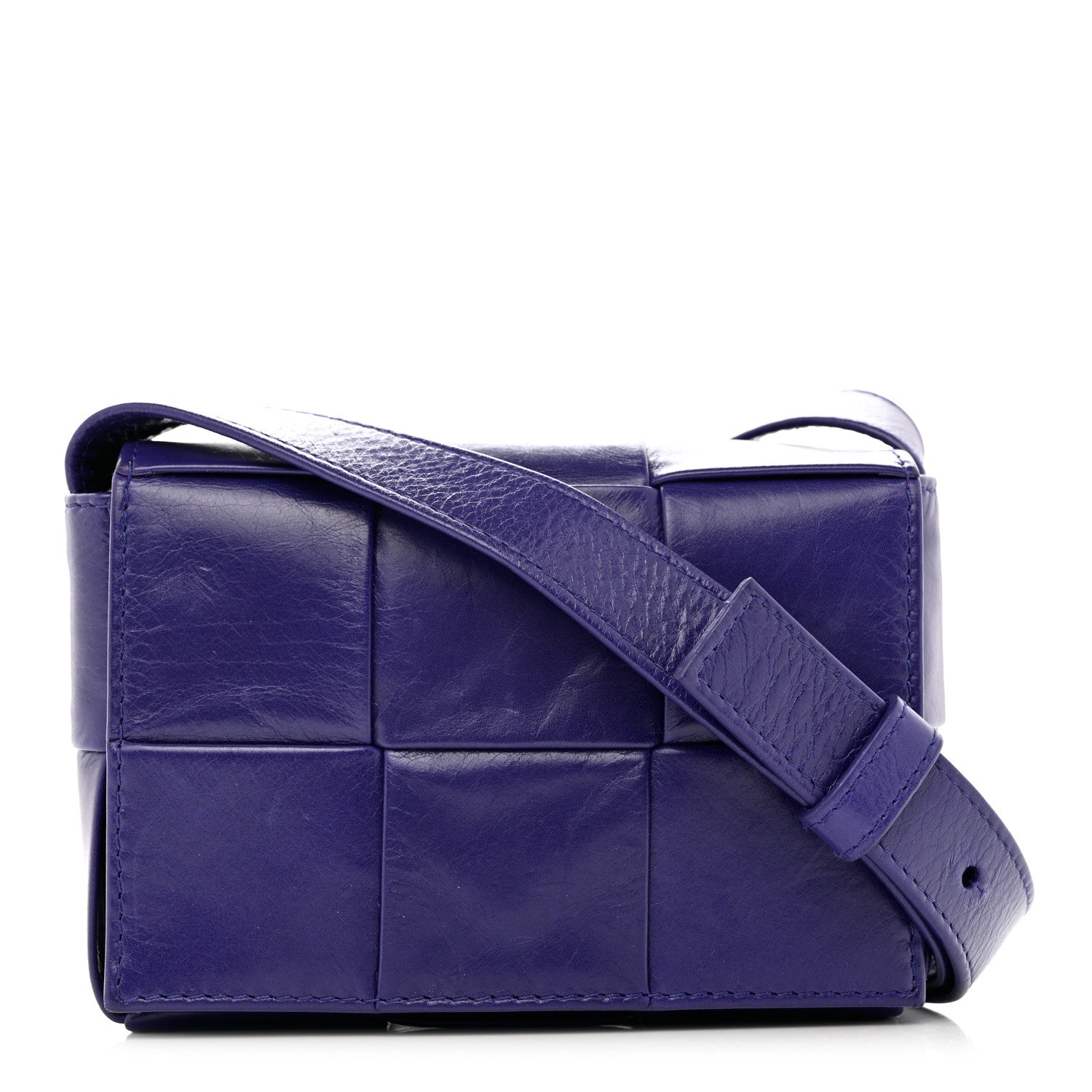 Bottega Veneta Crinkled Lambskin Maxi Intrecciato Extra Mini Cassette Crossbody Bag Unicorn 1 of 11