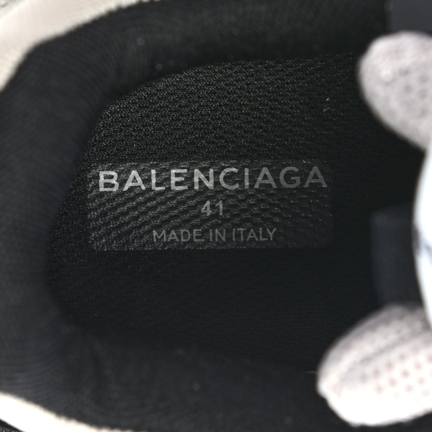Fabric Mesh Mens Triple S Sneakers 41 Beige Black