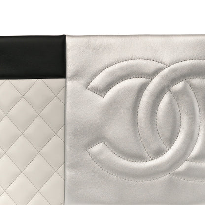 Chanel Lambskin Patchwork Medium Cosmetic Case Multicolor Silver 8 of 11