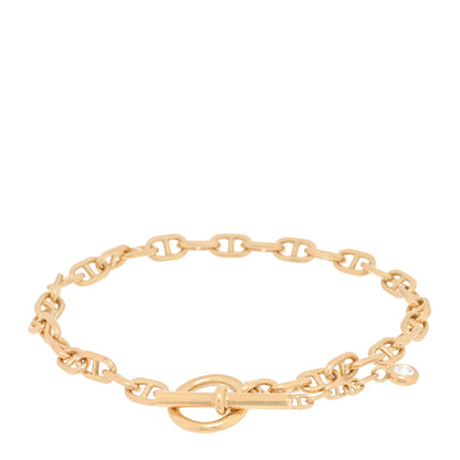 Hermes 18K Yellow Gold Diamond Chaine d'Ancre Enchainee Bracelet SH 1 of 3