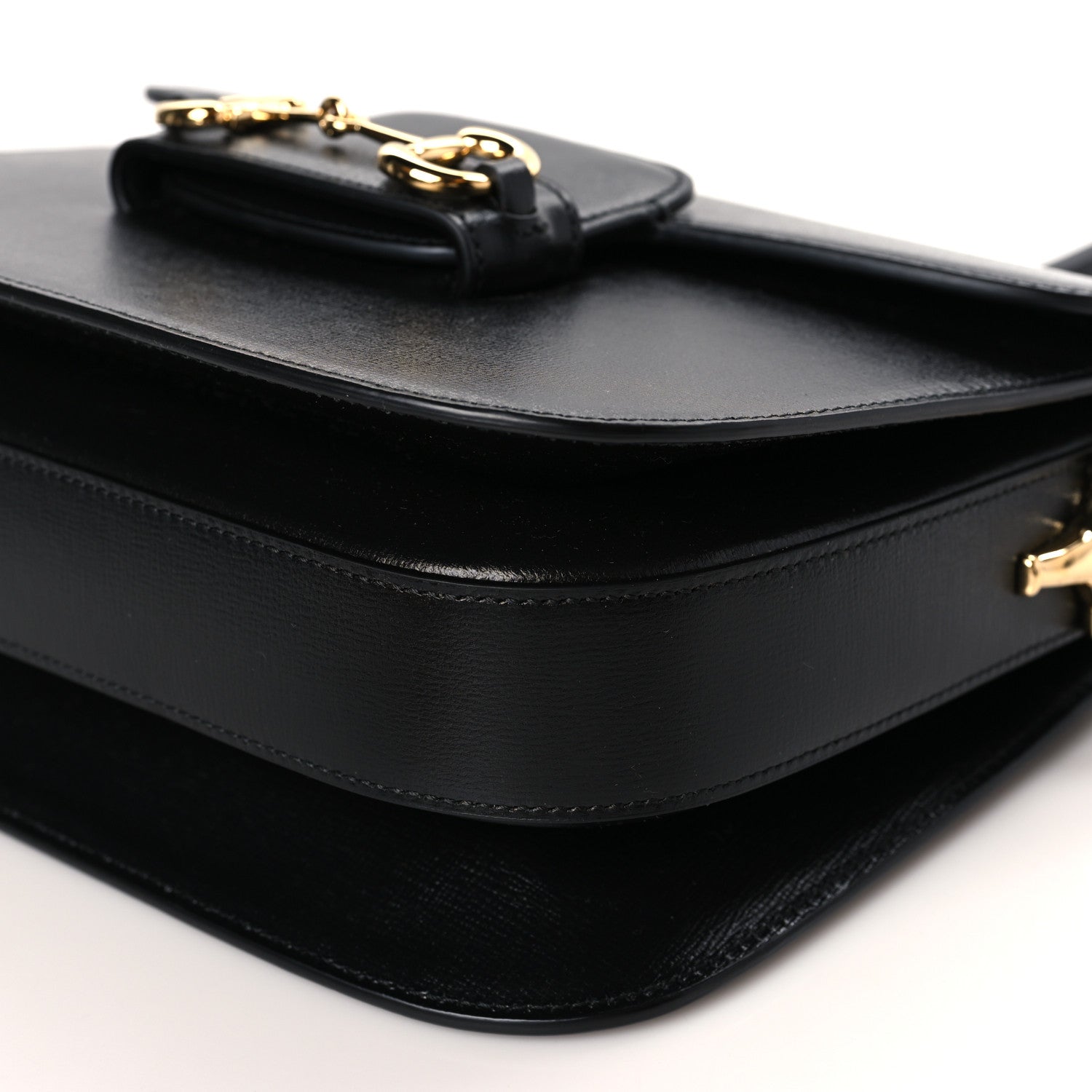 Gucci Azalea Calfskin Horsebit 1955 Shoulder Bag Black 8 of 8