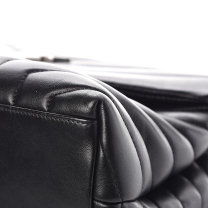 Saint Laurent Calfskin Y Quilted Monogram Medium Loulou Chain Satchel Black 10 of 12