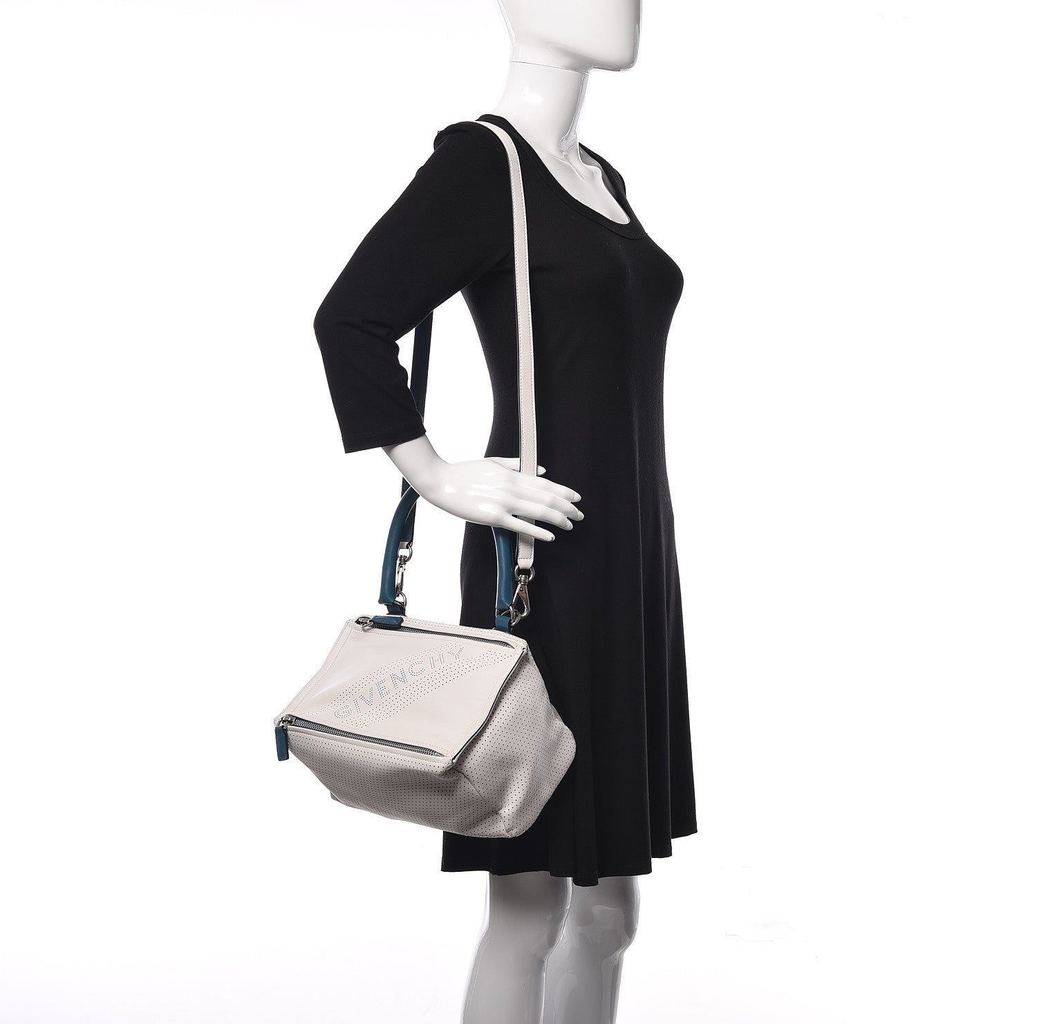 Givenchy Lambskin Perforated Small Pandora White 2 of 12