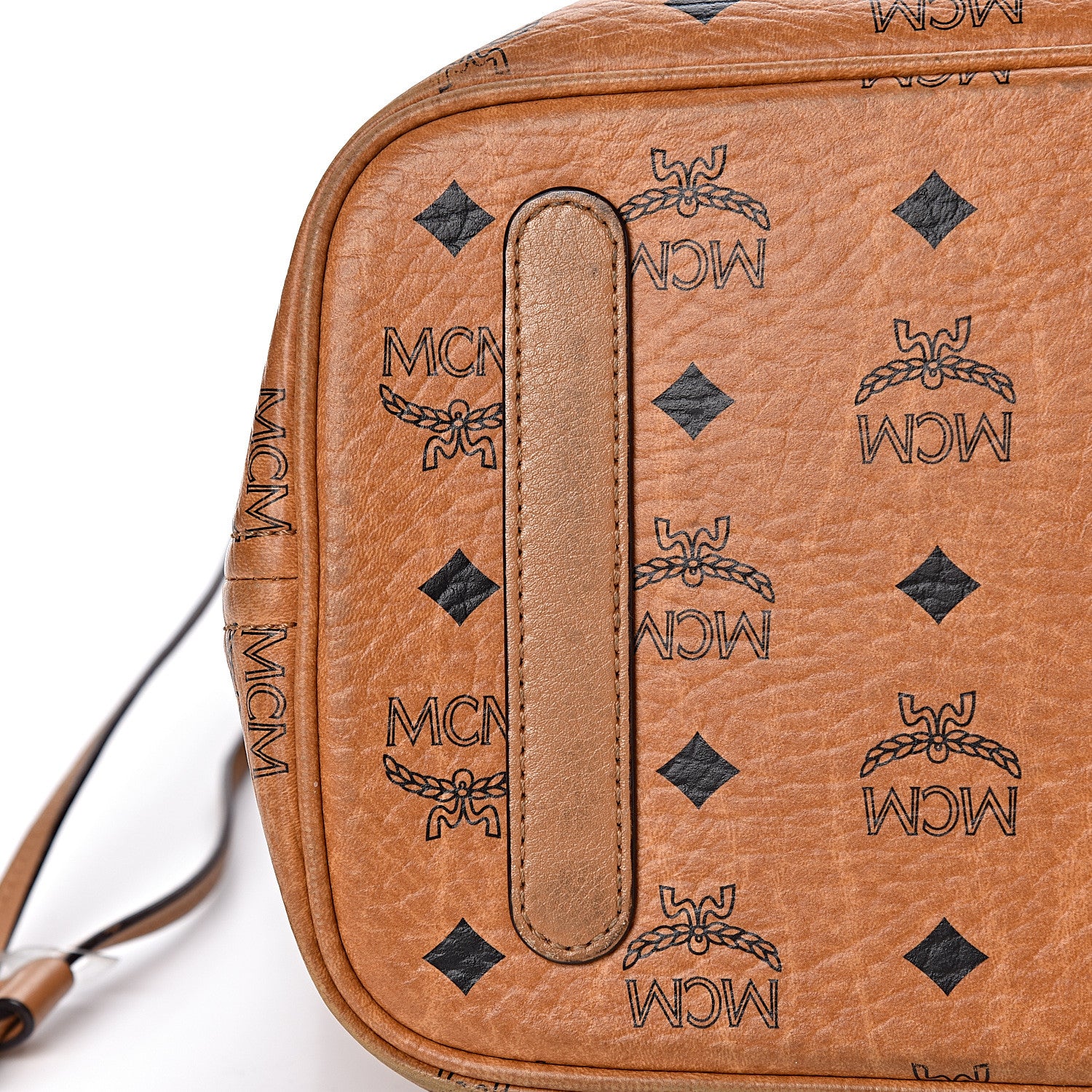 MCM Visetos Medium Liz Reversible Shopper Tote Cognac 23 of 31