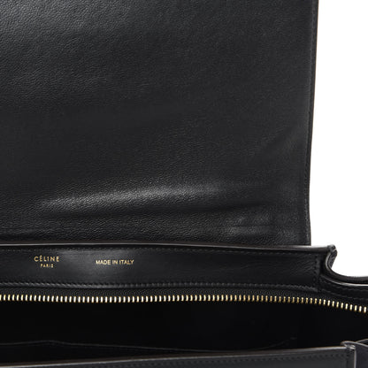 Celine Nubuck Crocodile Embossed Small Trapeze Navy 11 of 18