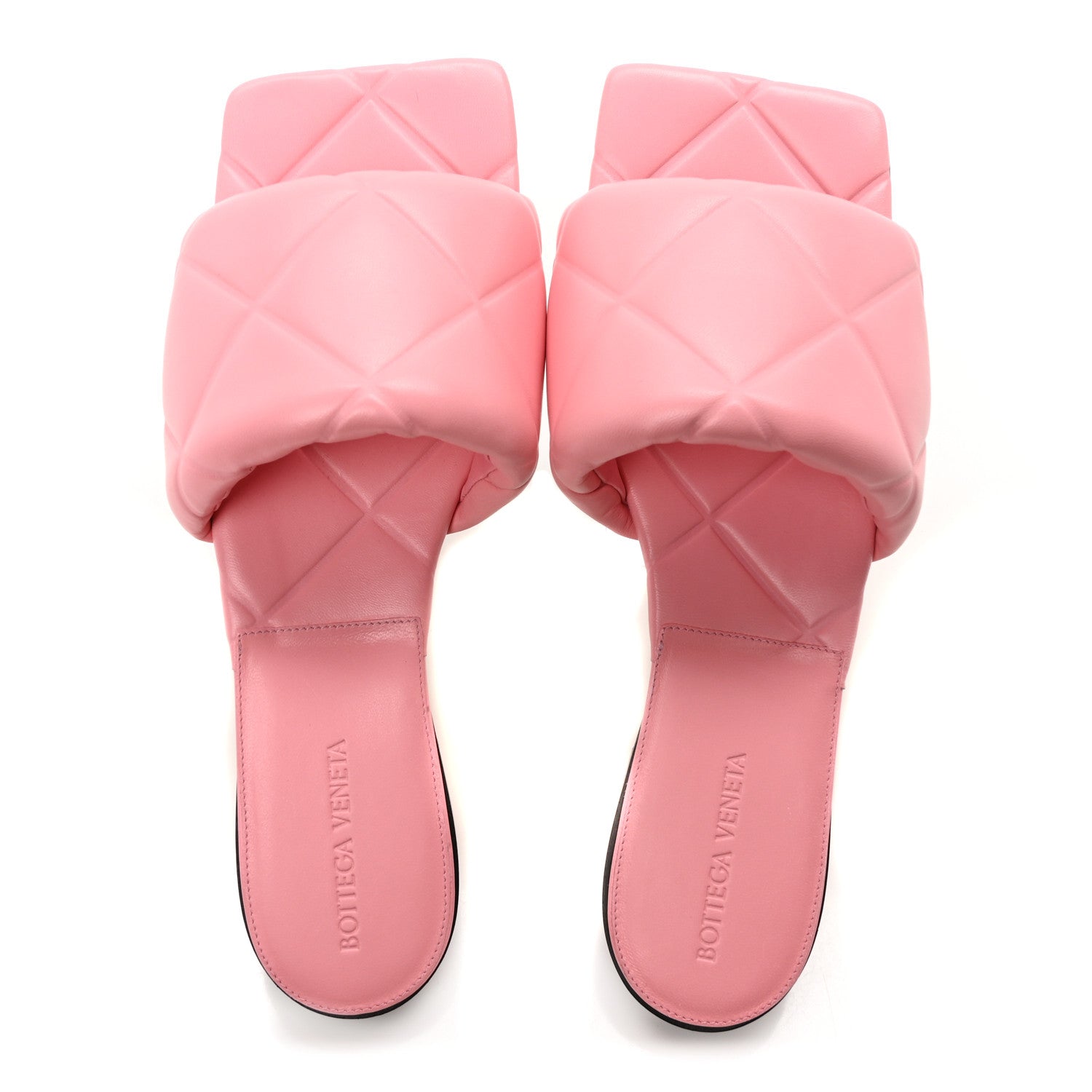 Bottega Veneta Nappa Quilted Rubber Lido Flat Sandals 40 Blossom 2 of 8