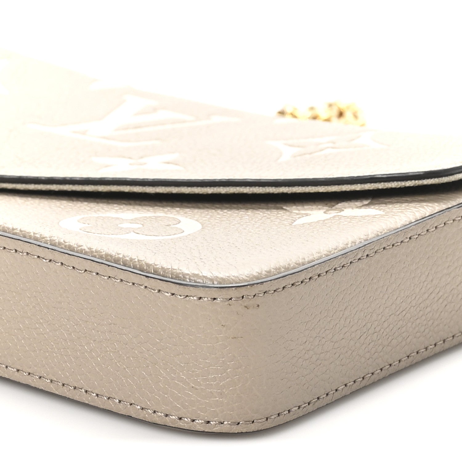 Louis Vuitton Empreinte Monogram Giant Felicie Pochette Tourterelle Creme 10 of 10