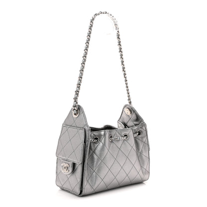 Chanel Metallic Caviar Quilted Mini Chanel 25 Handbag Anthracite 3 of 10