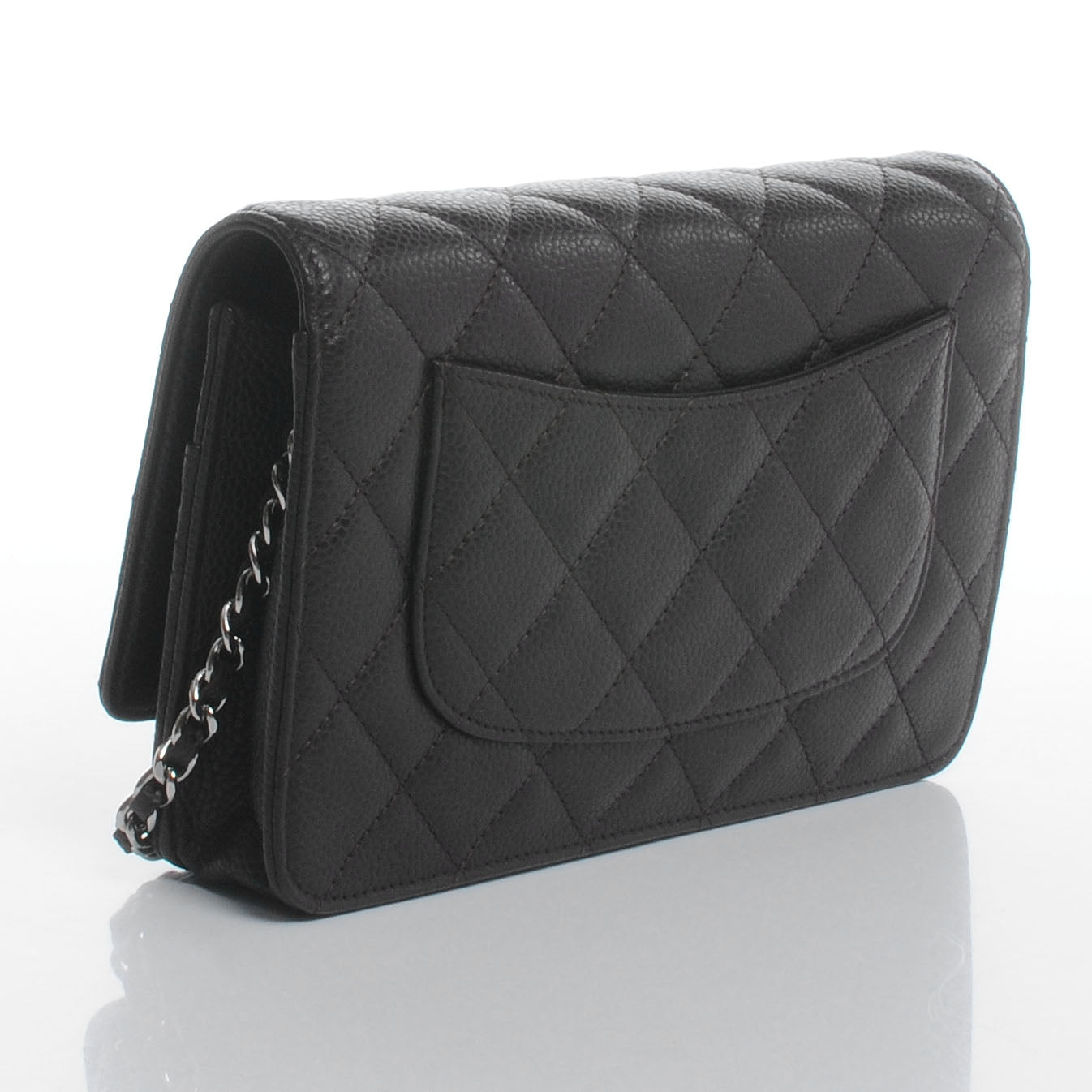 Chanel Caviar Quilted Wallet on Chain WOC Dark Brown 3 of 9