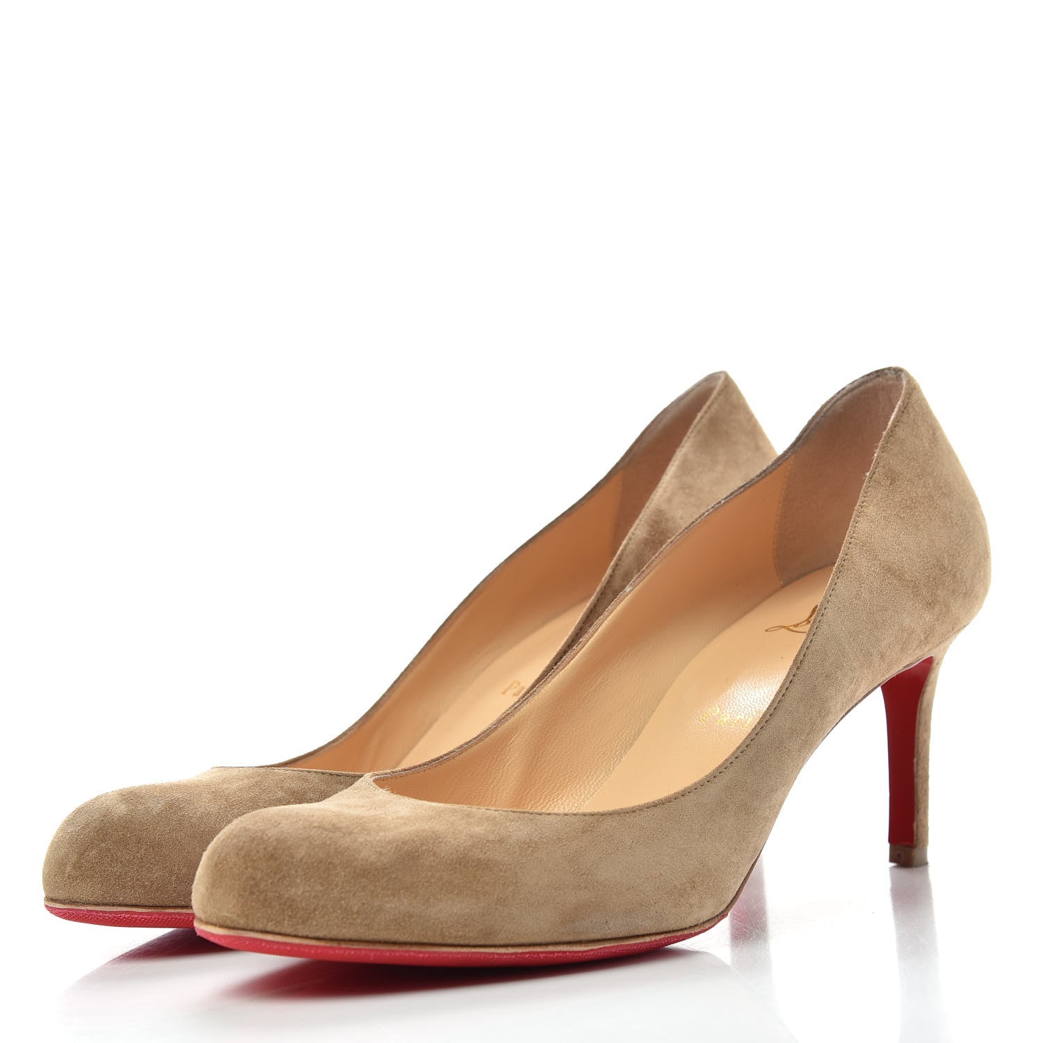 Christian Louboutin Veau Velours Simple 70 Pumps 39 Cappuccino 3 of 10