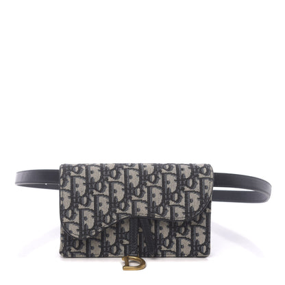 Christian Dior Oblique Saddle Belt Bag Blue 1 of 13