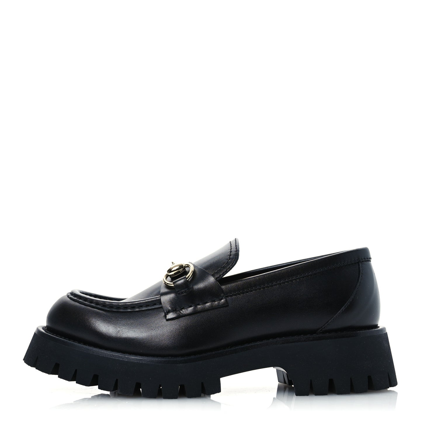Betis Glamour Calfskin Womens Horsebit Loafers 37.5 Black