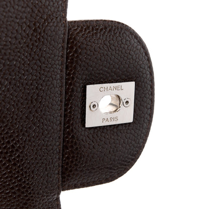 Chanel Caviar Quilted Jumbo Single Flap Dark Brown 7 of 15