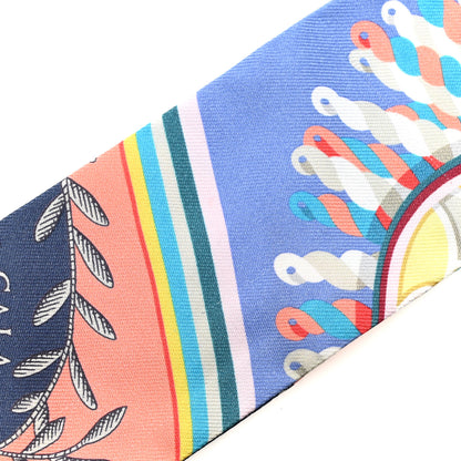 Hermes Silk Epaulettes De Gala Twilly Blue Multicolor 5 of 6