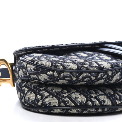 Christian Dior Oblique Saddle Bag Blue 8 of 9