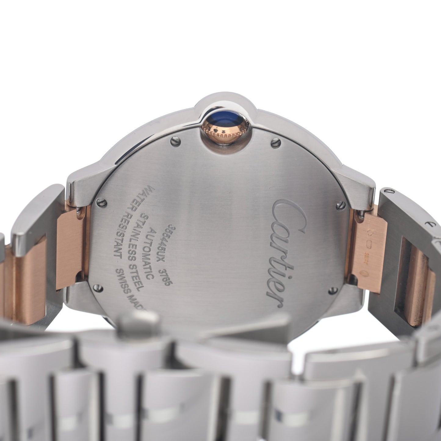 Stainless Steel 18K Pink Gold 42mm Ballon Bleu De Cartier Automatic Watch