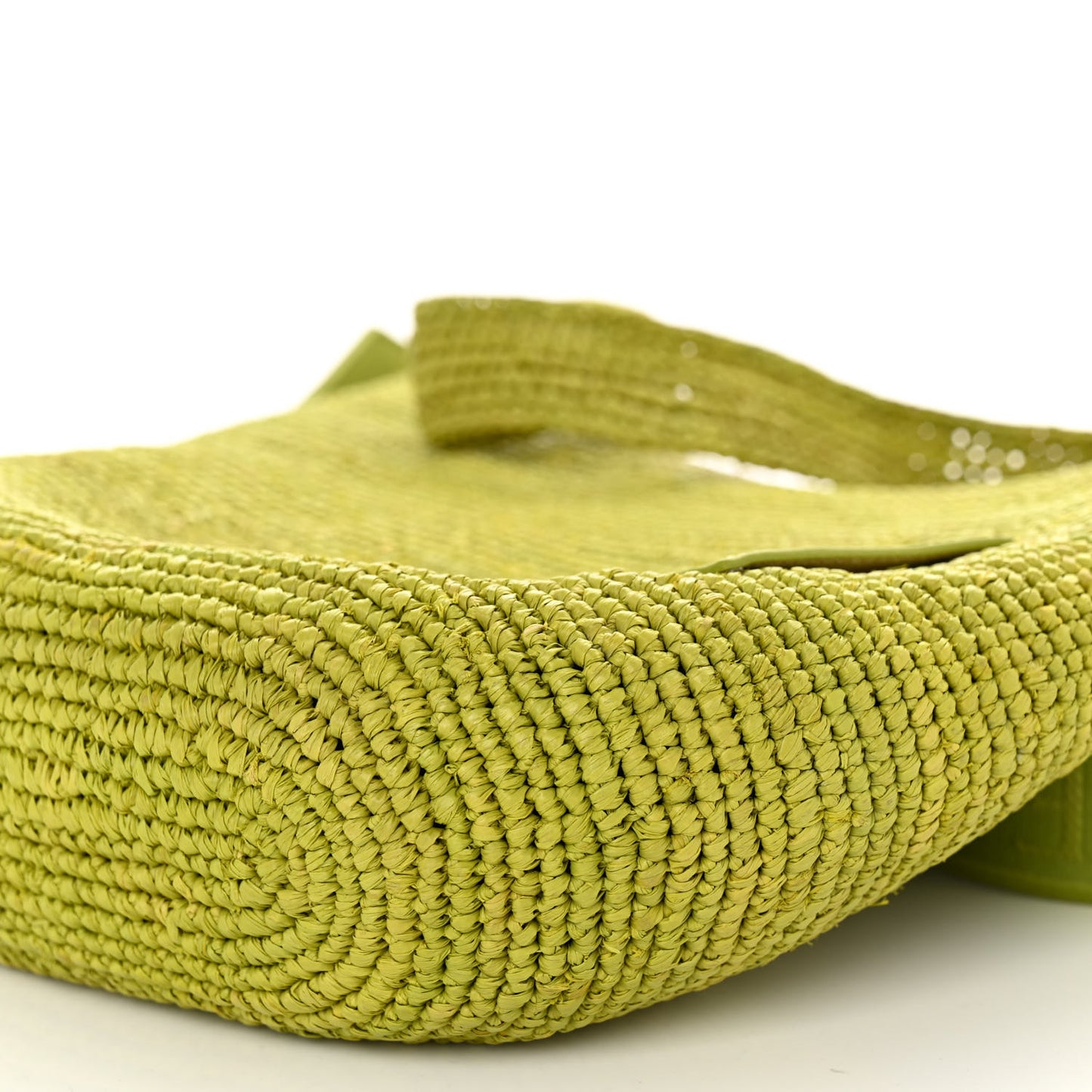 Raffia Mini Slit Tote Bag Meadow Green