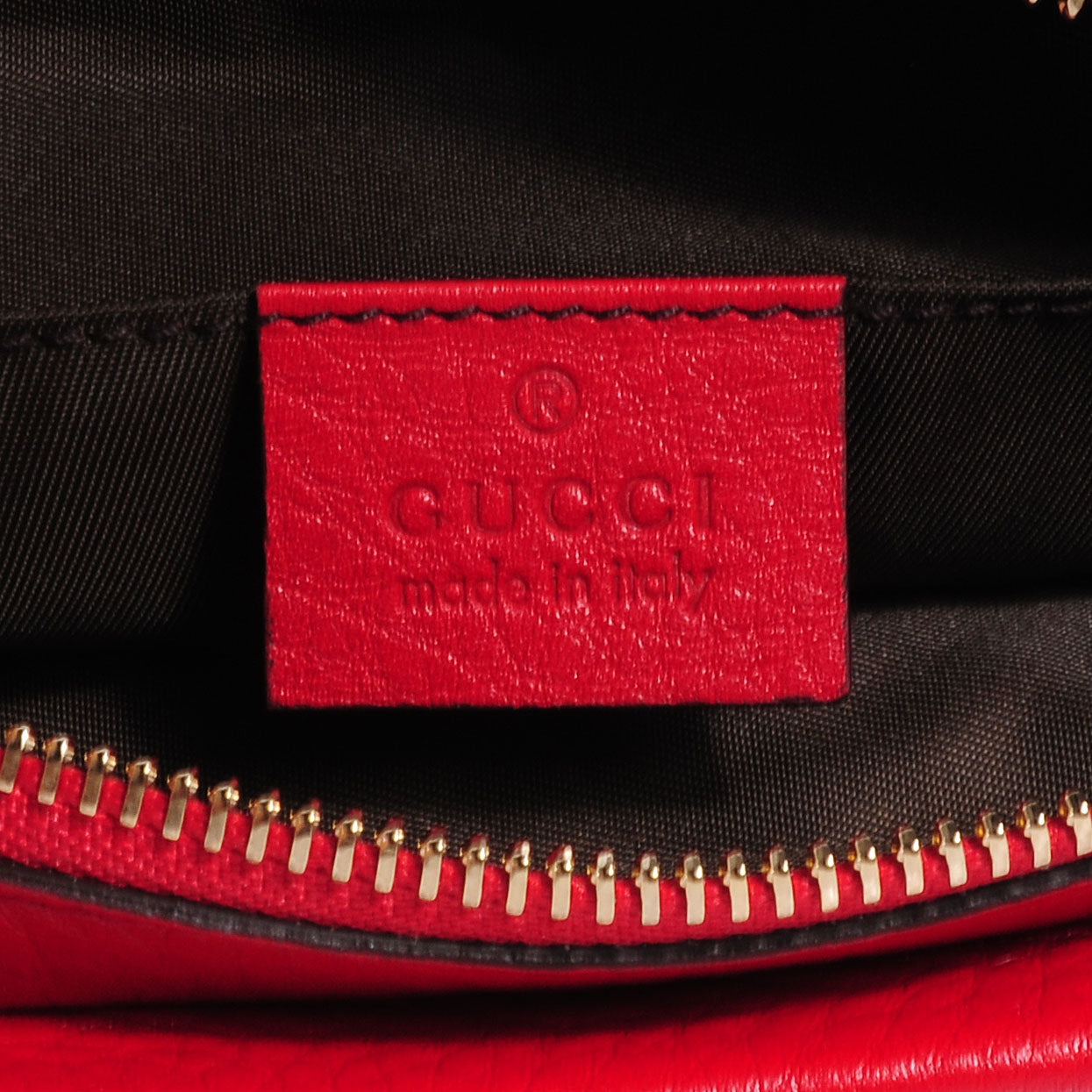 Pebbled Calfskin Soho Cosmetic Case Tabasco Red