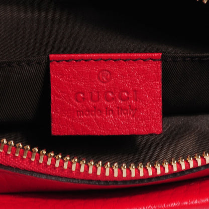 Gucci Pebbled Calfskin Soho Cosmetic Case Tabasco Red 7 of 8