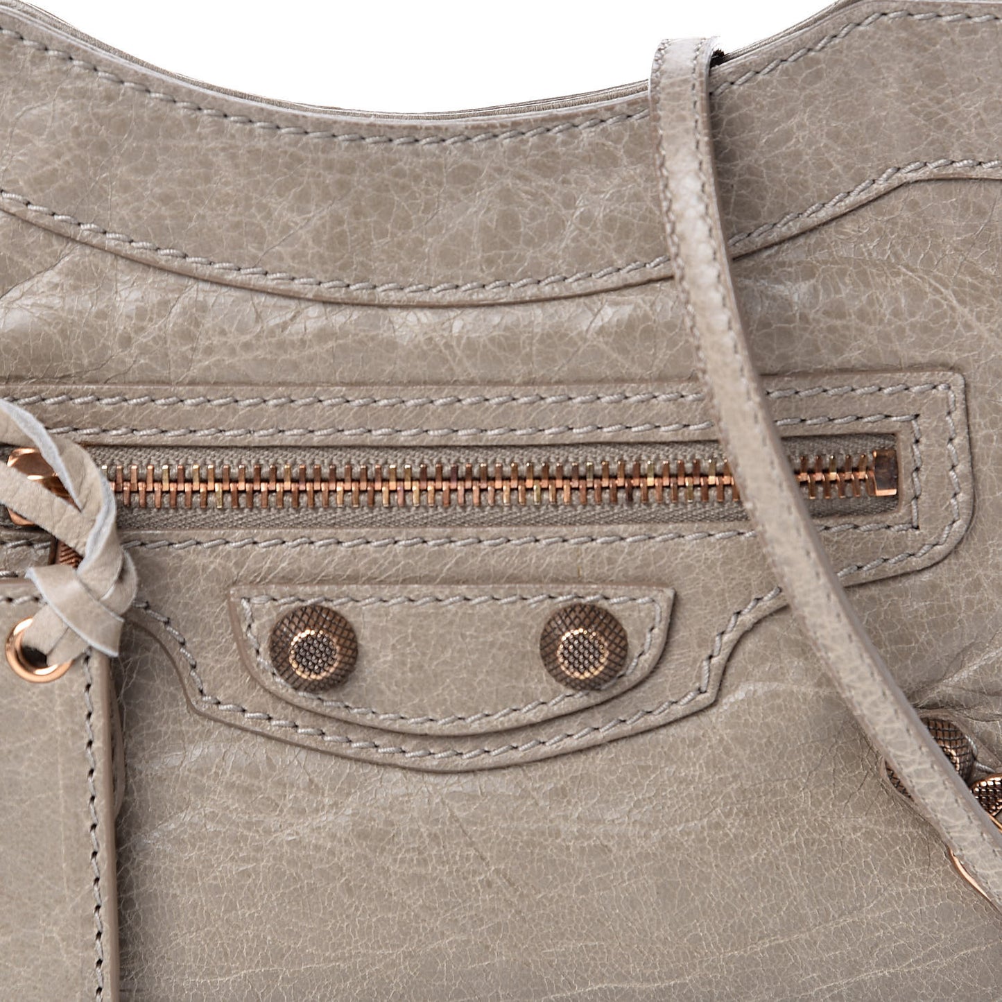 Agneau Giant 12 Rose Gold Hardware Hip Papyrus