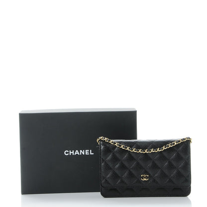Chanel Caviar Quilted Wallet On Chain WOC Black 9 of 9