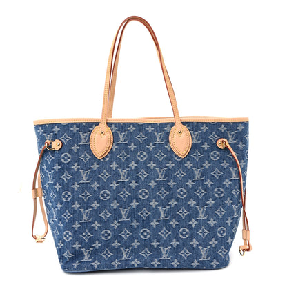 Louis Vuitton Monogram Denim Neo Neverfull MM Blue 1 of 9