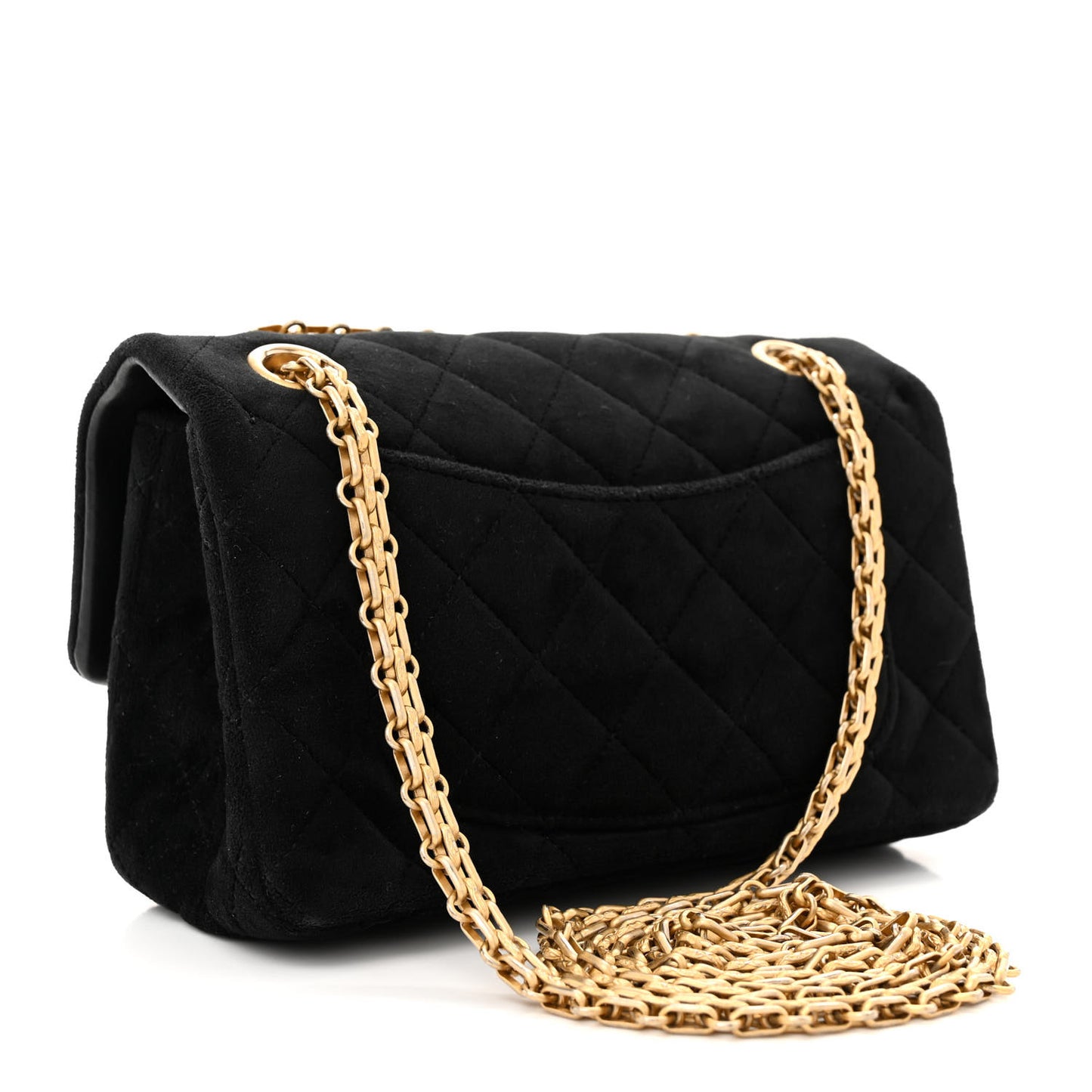 Velvet Quilted Mini 2.55 Reissue Flap Black