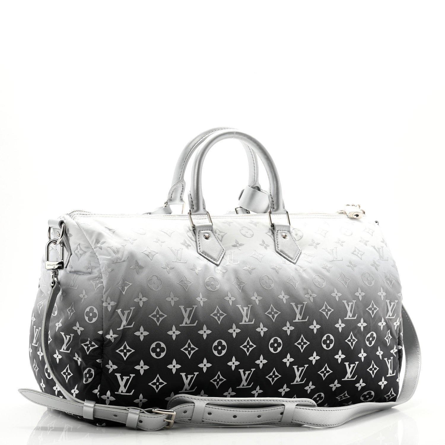 Louis Vuitton Nylon Frost Gradient Monogram LV Ski Keepall 45 Silver 2 of 8